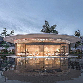 现代驿站建筑 公共建筑 小公建 商店建筑